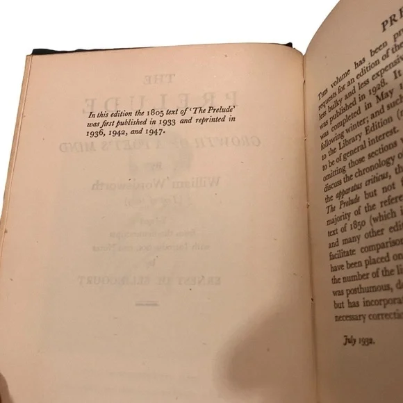 The Prelude by William Wordsworth 1947 Oxford University Press De Selincourt Ed - Picture 10 of 14